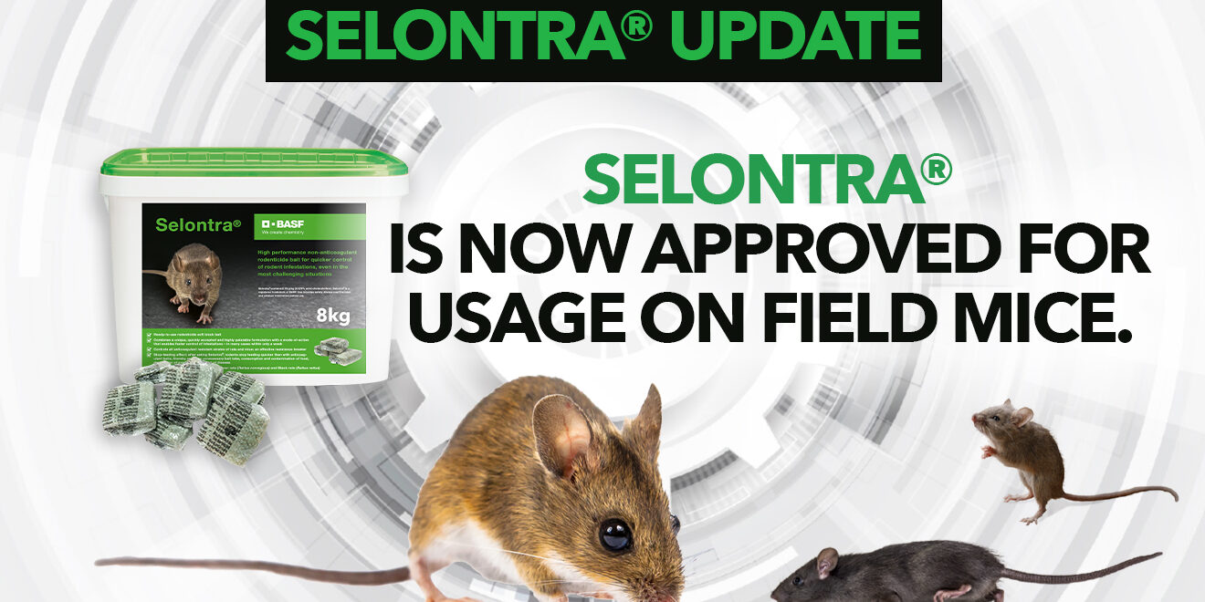 BASF’S SELONTRA® BECOMES THE ONLY PROFESSIONAL RODENTICIDE SUITABLE FOR TARGETING FIELD MICE, APODEMUS SYLVATICUS