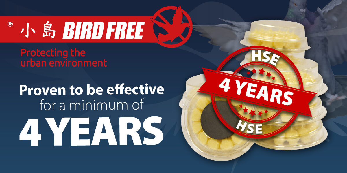 Bird Free is proven to be effective for a minimum of 4 years