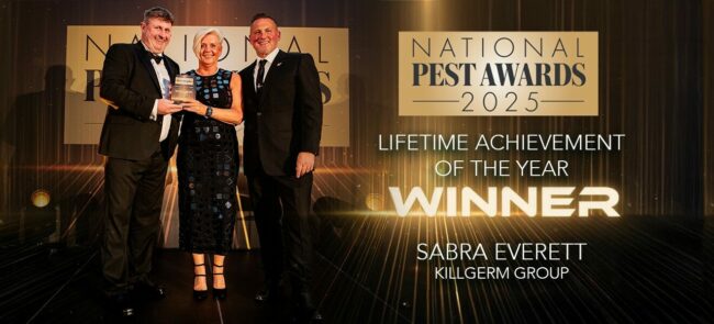 Killgerm Group’s Sabra Everett Receives Prestigious Lifetime Achievement Award at National Pest Awards